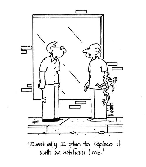'Eventually I plan to replace it with an artificial limb.'