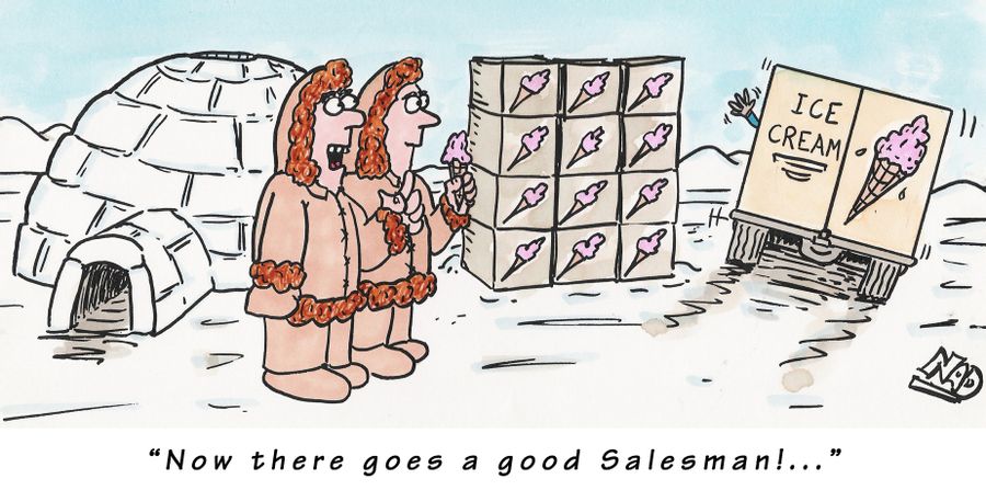 'Now there goes a good Salesman...!'