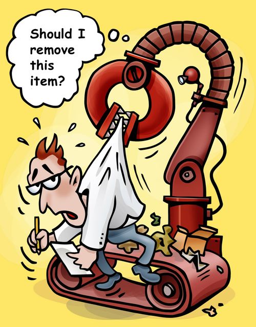 Industrial Robot: 'Should I remove this item?'
