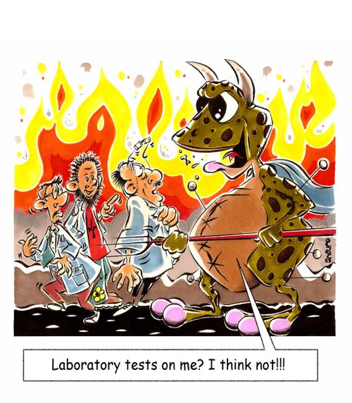 'Laboratory tests on me? I think not!'