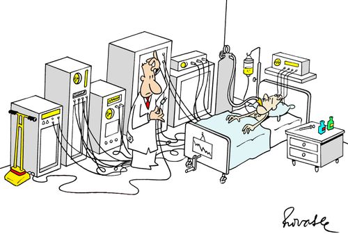 Spare plug in a hospital ward.