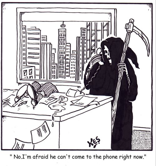 ' No.I'm afraid he can't come to the phone right now.'