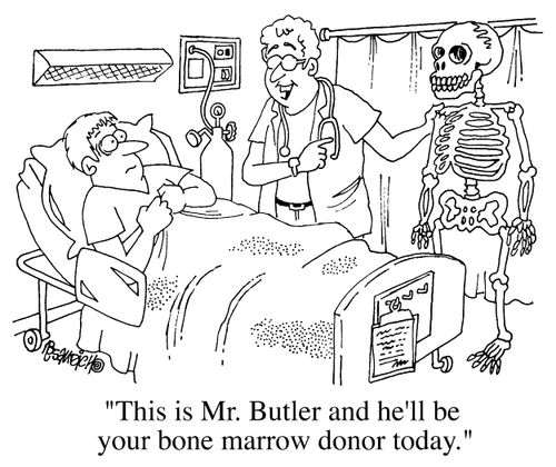 "This is Mr Butler and he'll be your bone marrow donor Today"