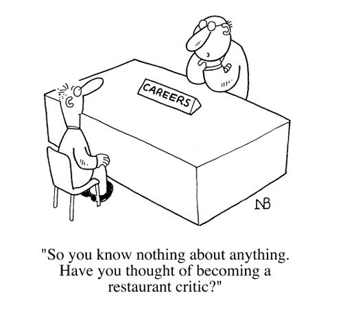 ...becoming a restaurant critic