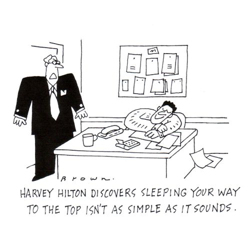Boss catches employee sleeping his way to the top.