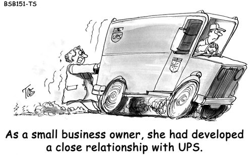 "As a small business owner, she had developed a close relationship with UPS." 