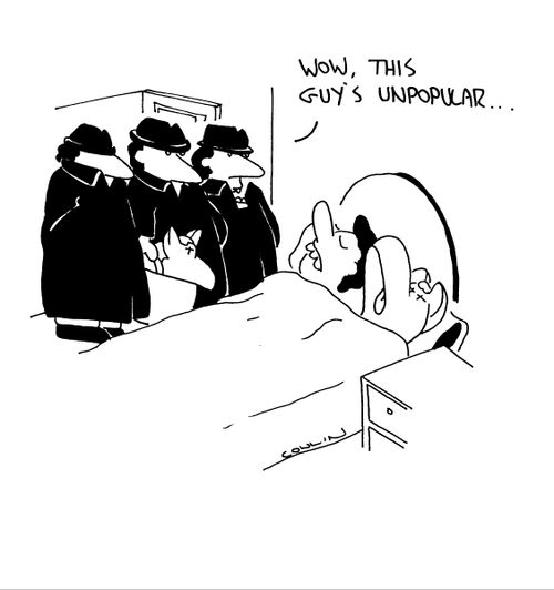 'Wow, this guy's unpopular...'