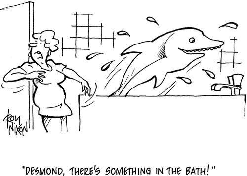 'Desmond, there's something in the bath!'