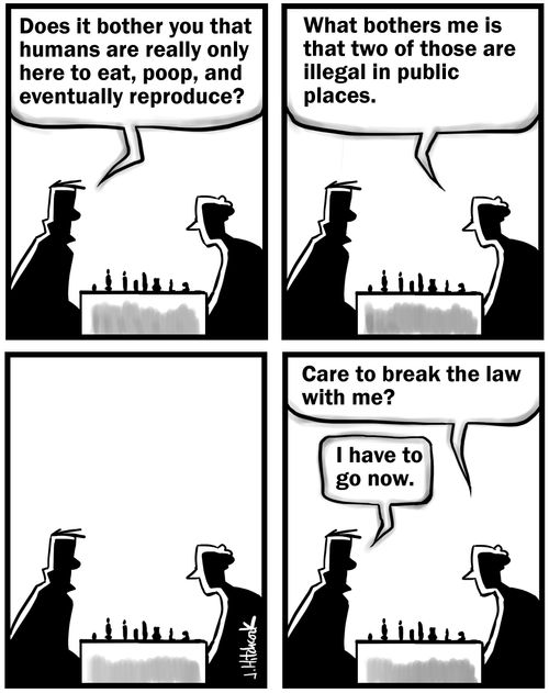 Lawbreakers play chess.