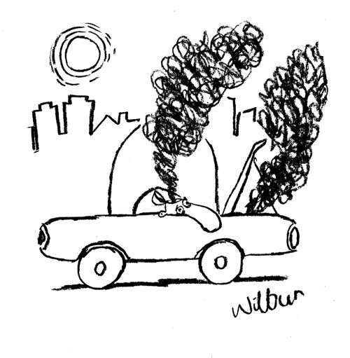 Man smoking with anger as his engine burns out.
