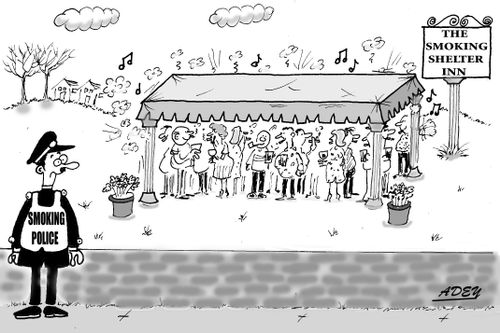 The Smoking Shelter Inn.