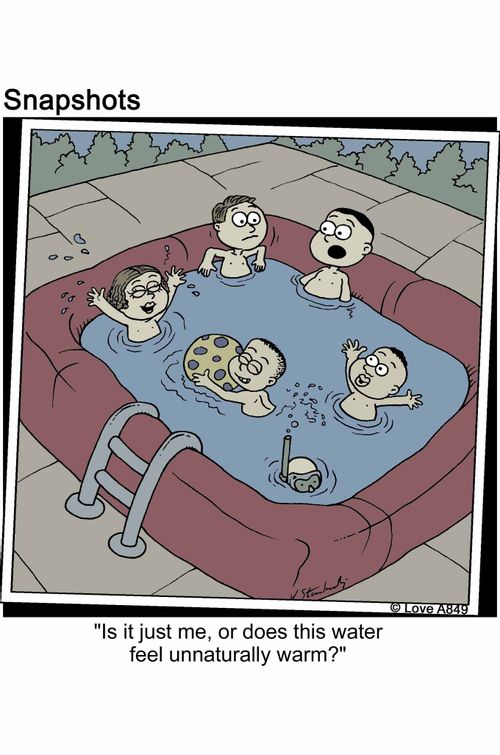 'Is it just me, or does this water feel unnaturally warm?'