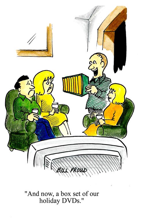 'And now, a box set of our holiday DVDs.'