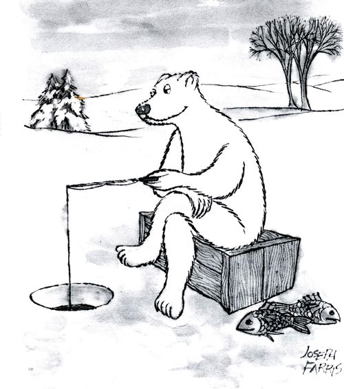 Polar Bear Fishing.