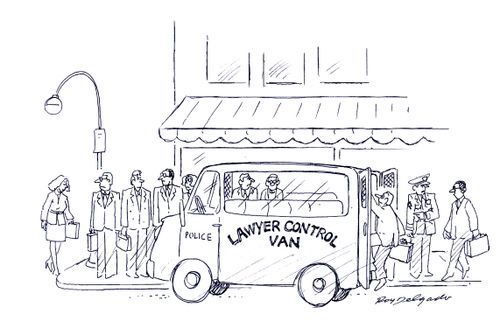 Lawyer control van.