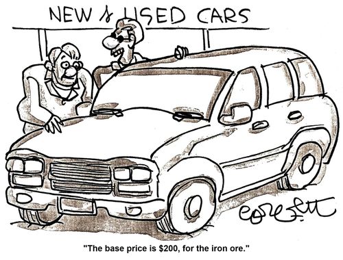 'The base price is $200, for the iron ore.'