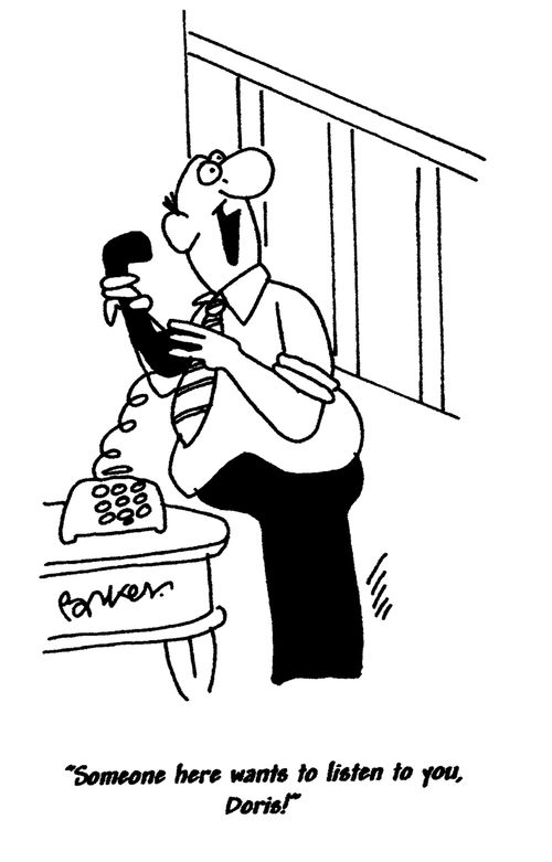 'Someone here wants to listen to you,Doris!'