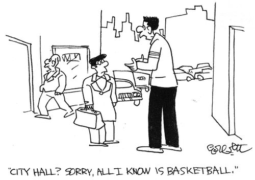 'Sorry, all I know is basketball.'