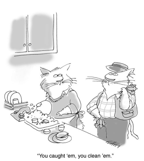 'You caught 'em. You clean 'em.'