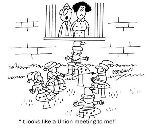 'It looks like a Union meeting to me!'