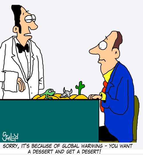 'Sorry, it's because of Global warming - you want a dessert and get a desert!'