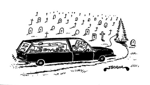 Hearse uses a SadNav instead of a SatNav.