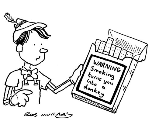 WARNING: Smoking turns you into a donkey.