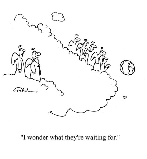 'I wonder what they're waiting for.'