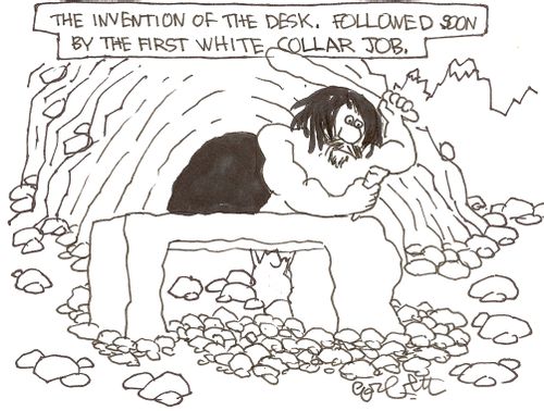 The invention of the desk.  Followed soon by the first white collar job.