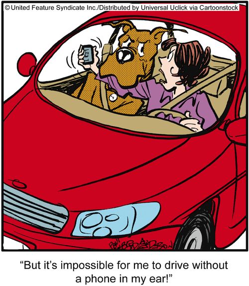 'But it's impossible for me to drive without a phone in my ear!'