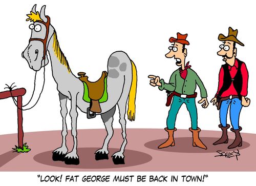 'Look! Fat George must be back in town!'
