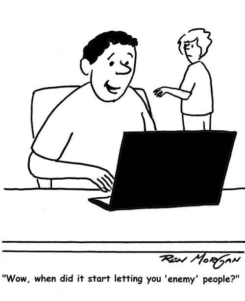 'Wow, when did it start letting you 'enemy' people?'