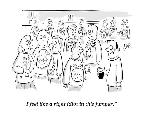 'I feel like a right idiot in this jumper.'