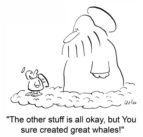 'The other stuff is all okay, but You sure created great whales!'