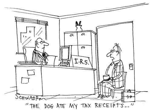 'The dog ate my tax receipts...'