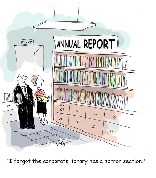 I forgot the corporate library has a horror section.
