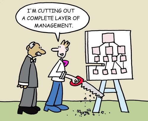 I'm cutting out a complete layer of management.