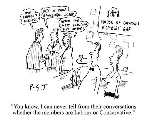 'You know, I can never tell from their conversations whether the members are Labour or Conservative.'