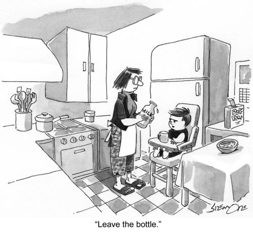 'Leave the bottle.'