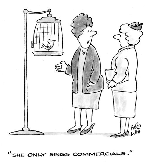 'She only sings commercials.'