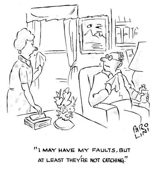 'I may have faults, but at least they're not catching.'