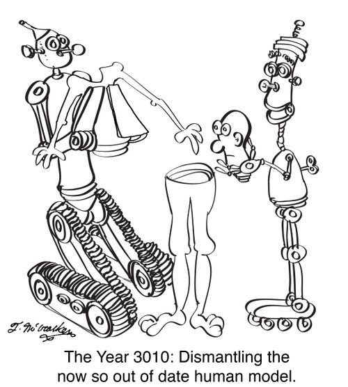 The Year 3010: Dismantling the now so out of date human model.