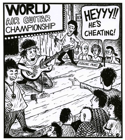 'HEYYY!! He's cheating!'
