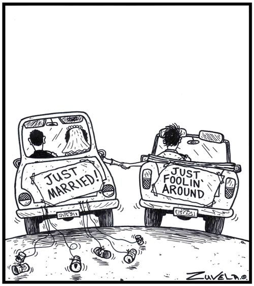 Just Married Just foolin' around,