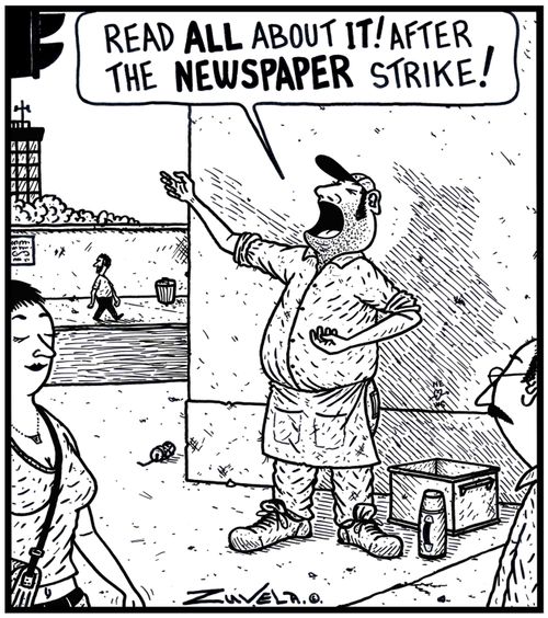 'Read all about it! After the Newspaper Strike!'