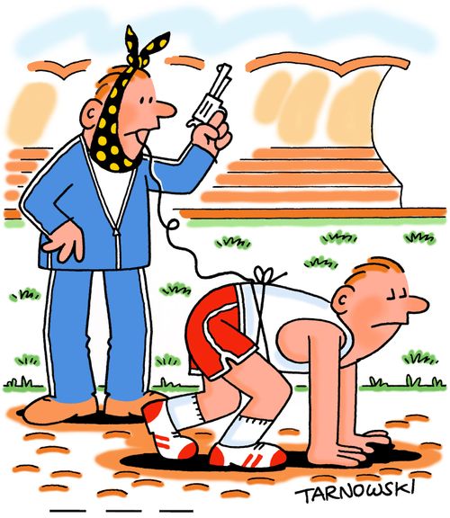 Using a runner to pull a tooth.