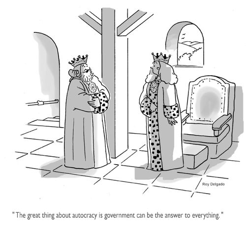 'The great thing about autocracy is government can be the answer to everything.'