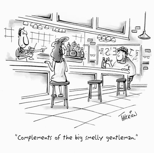 'Complements of the big smelly gentleman.'
