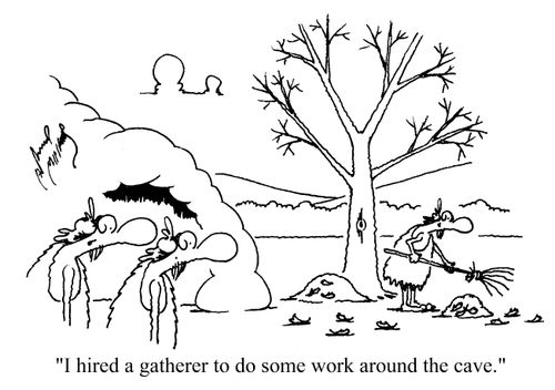 'I hired a gatherer to do some work around the cave.'