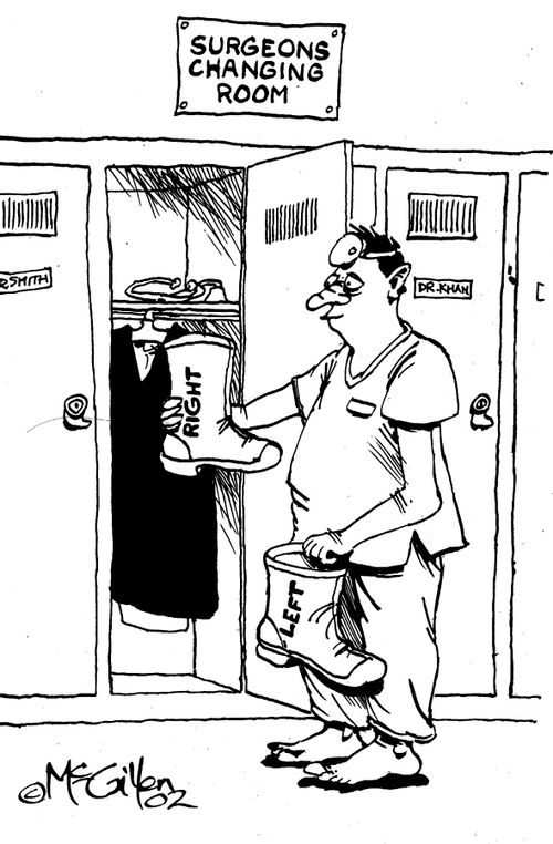 Surgeons' Changing Room / Surgeons on manslaughter charge.